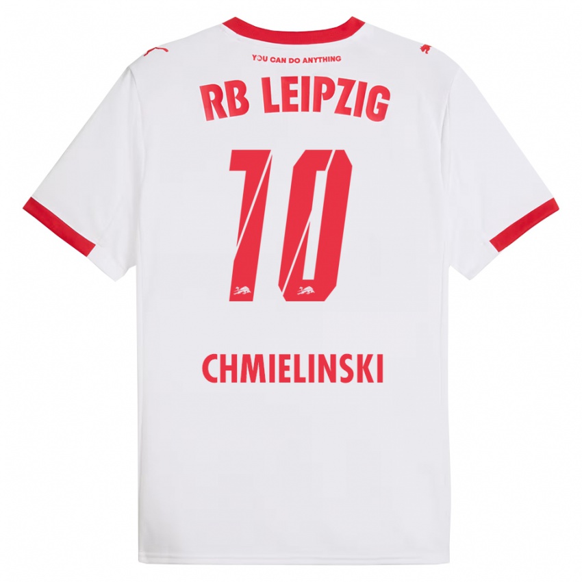 גברים ג'ינה שמלינסקי #10 לבן אדום ג'רזי ביתית 2025/26 חולצה קצרה