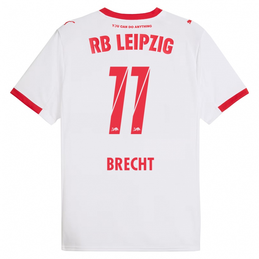 גברים ברברה ברכט #11 לבן אדום ג'רזי ביתית 2025/26 חולצה קצרה