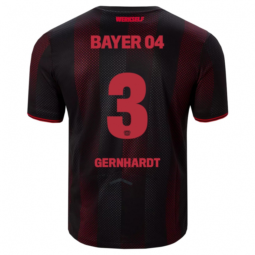 גברים Nils Gernhardt #3 שחור אדום ג'רזי ביתית 2025/26 חולצה קצרה
