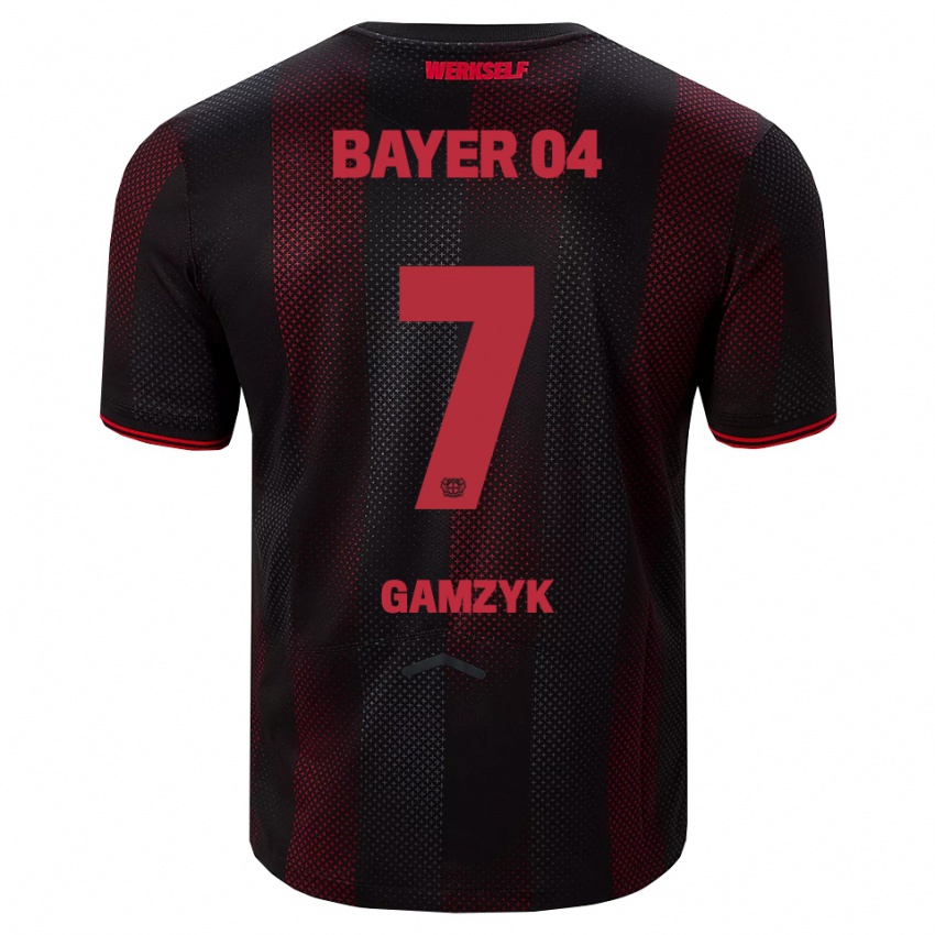 גברים Andriy Gamzyk #7 שחור אדום ג'רזי ביתית 2025/26 חולצה קצרה