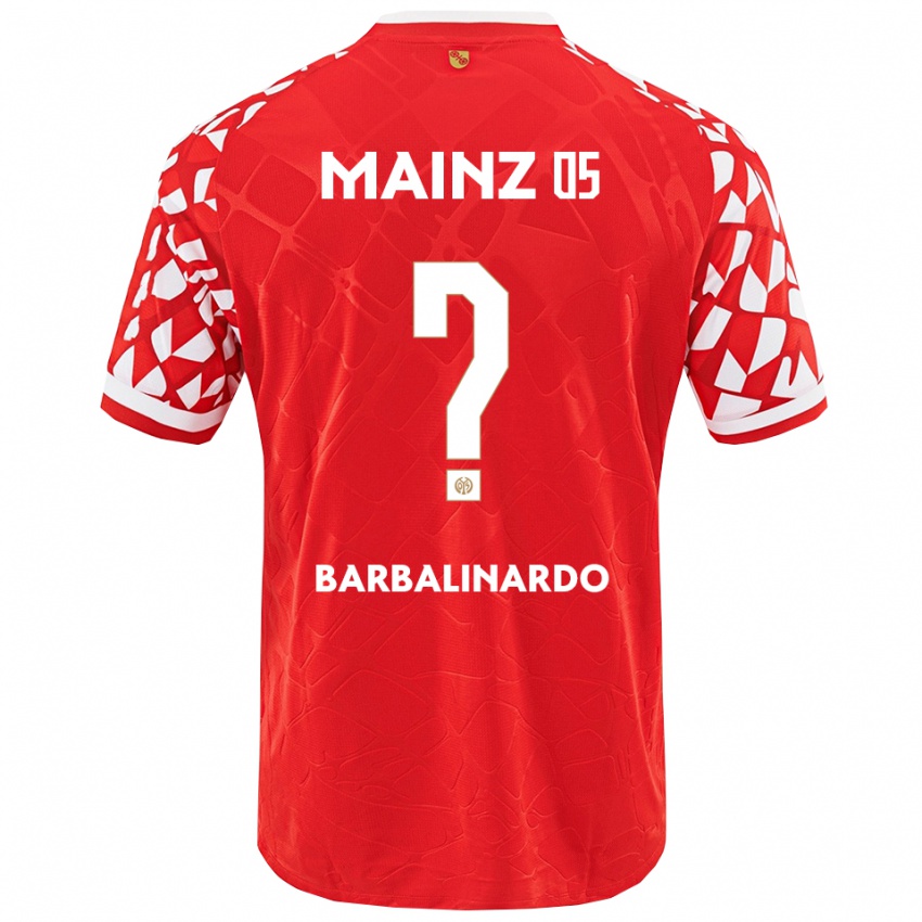 גברים Jordan Barbalinardo #0 אדום לבן ג'רזי ביתית 2025/26 חולצה קצרה