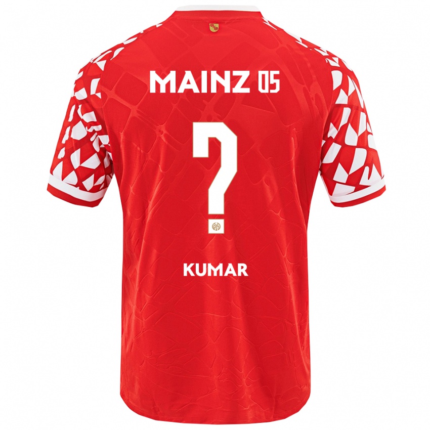 גברים Florian Kumar #0 אדום לבן ג'רזי ביתית 2025/26 חולצה קצרה