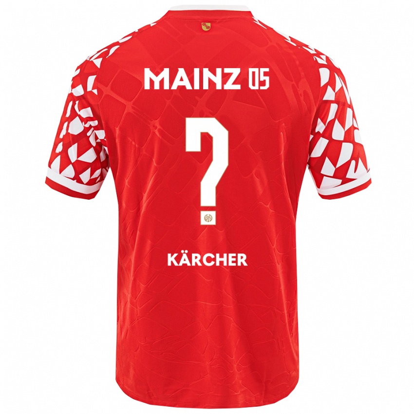 גברים Bent Kärcher #0 אדום לבן ג'רזי ביתית 2025/26 חולצה קצרה