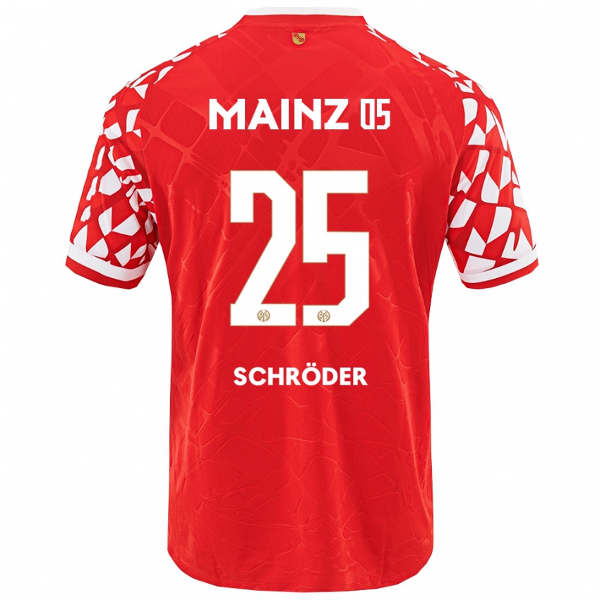 גברים מקסים שרדר #25 אדום לבן ג'רזי ביתית 2025/26 חולצה קצרה