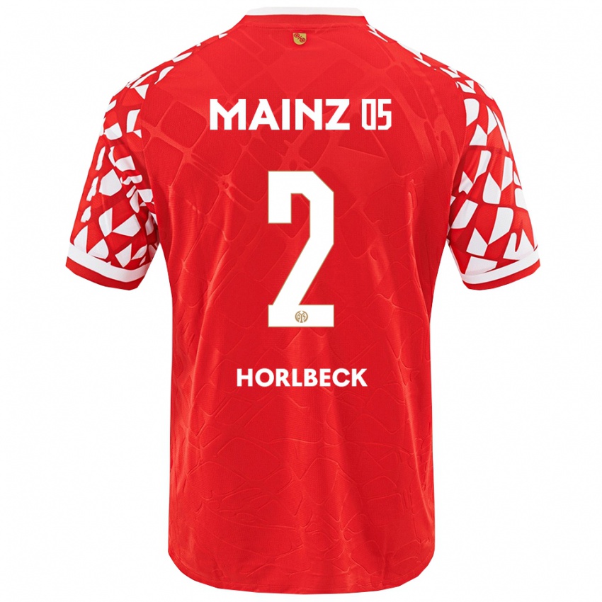 גברים Dominik Horlbeck #2 אדום לבן ג'רזי ביתית 2025/26 חולצה קצרה