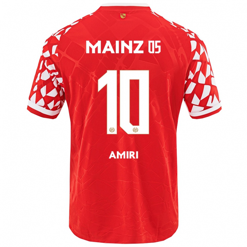 גברים נדים אמירי #10 אדום לבן ג'רזי ביתית 2025/26 חולצה קצרה