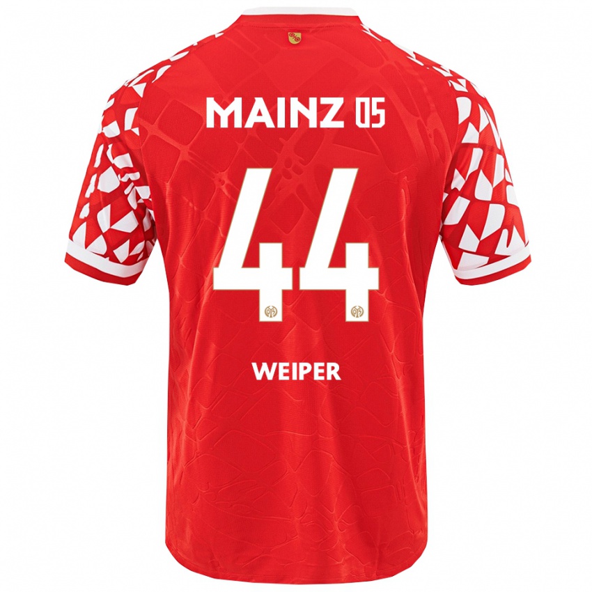 גברים נלסון וייפר #44 אדום לבן ג'רזי ביתית 2025/26 חולצה קצרה