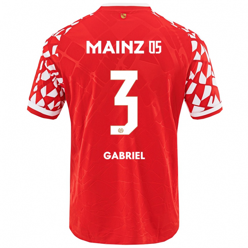 גברים טבו גבריאל #3 אדום לבן ג'רזי ביתית 2025/26 חולצה קצרה