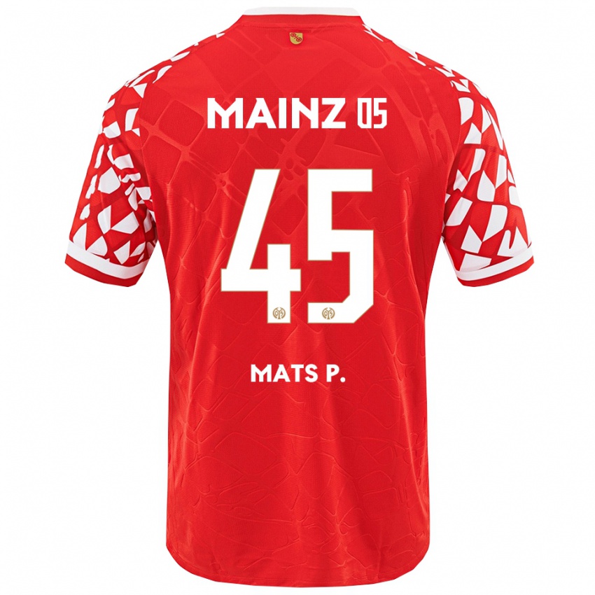 גברים מאטס פרסלר #45 אדום לבן ג'רזי ביתית 2025/26 חולצה קצרה