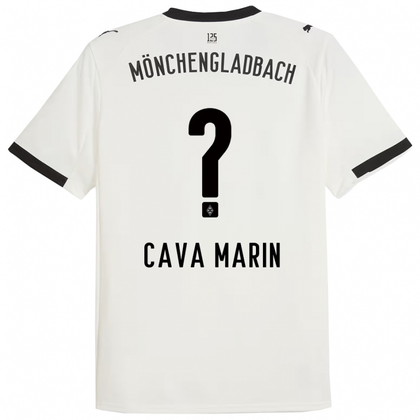 גברים Sofia Cava Marin #0 לבן שחור ג'רזי ביתית 2025/26 חולצה קצרה
