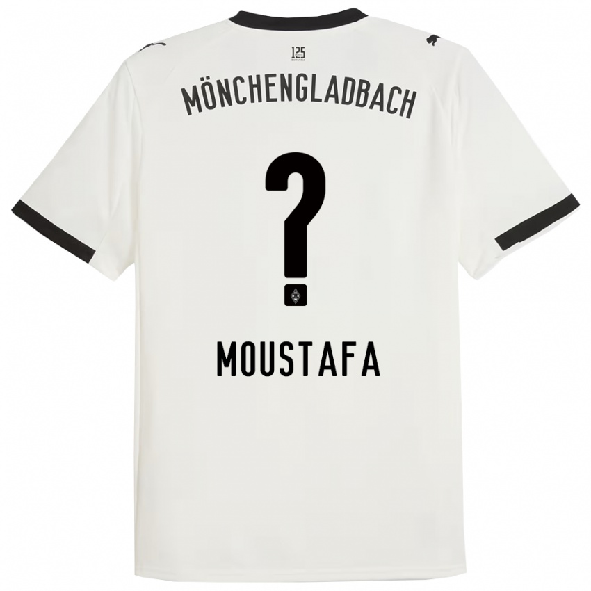 גברים סאיף אשראף מוסטפה #0 לבן שחור ג'רזי ביתית 2025/26 חולצה קצרה