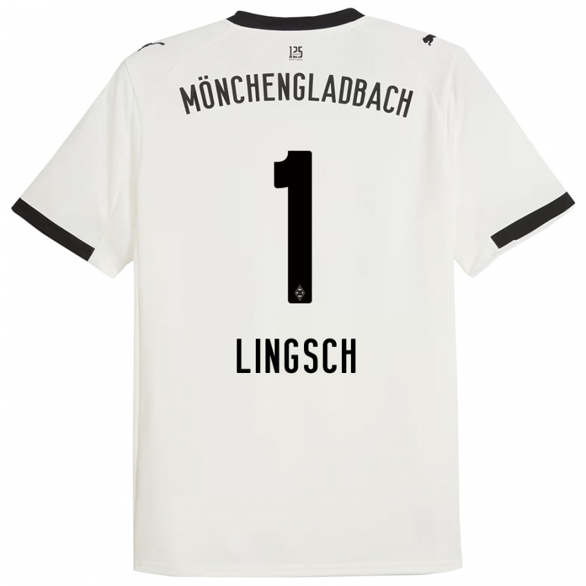 גברים Tina Lingsch #1 לבן שחור ג'רזי ביתית 2025/26 חולצה קצרה