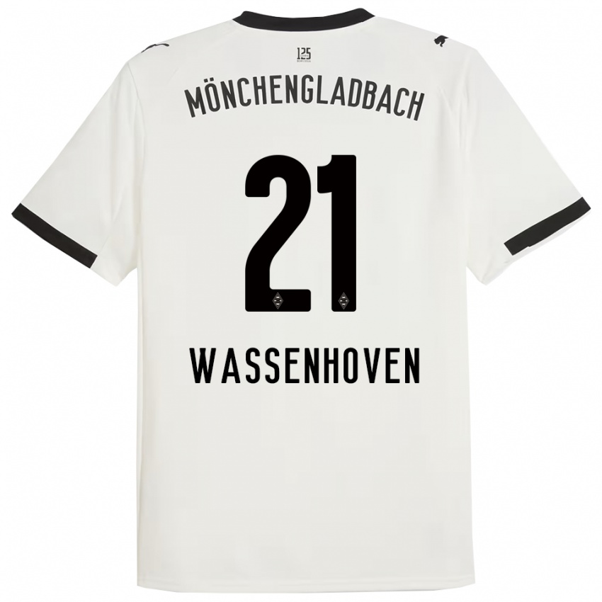 גברים מישל ואסנהובן #21 לבן שחור ג'רזי ביתית 2025/26 חולצה קצרה