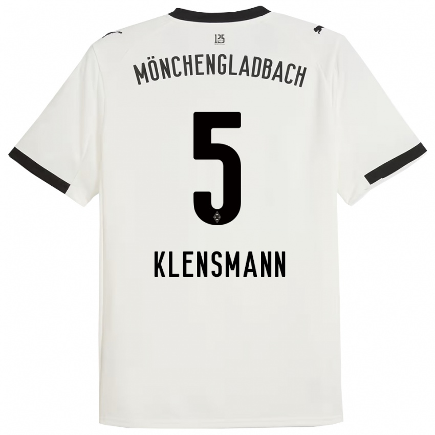 גברים Paula Klensmann #5 לבן שחור ג'רזי ביתית 2025/26 חולצה קצרה