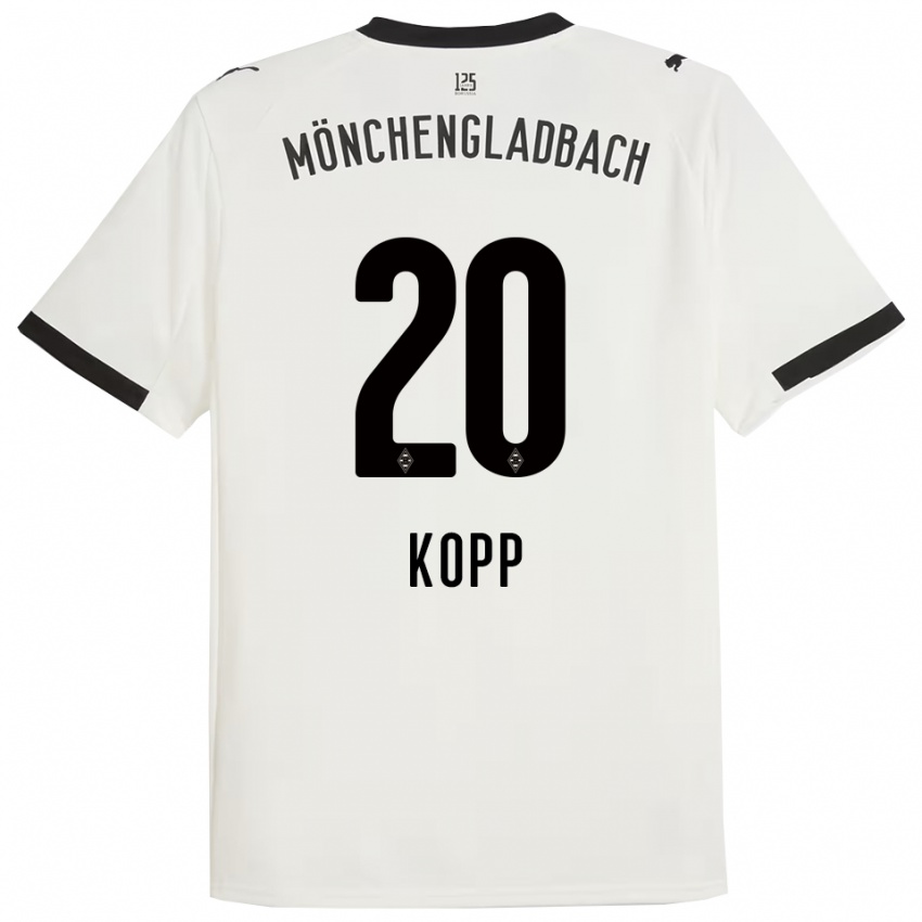 גברים Leonie Köpp #20 לבן שחור ג'רזי ביתית 2025/26 חולצה קצרה