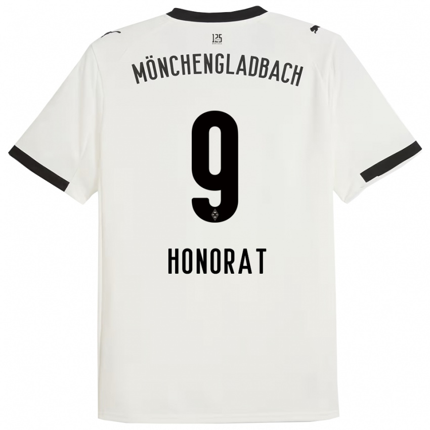 גברים פרנק הונוראט #9 לבן שחור ג'רזי ביתית 2025/26 חולצה קצרה