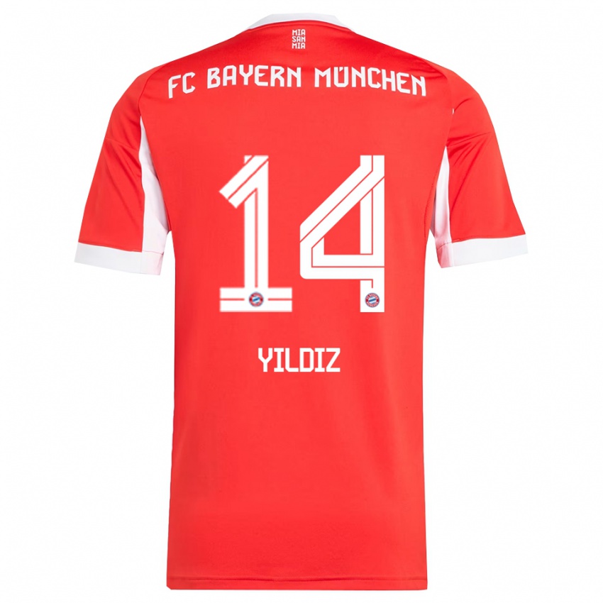 גברים Veis Yildiz #14 אדום לבן ג'רזי ביתית 2025/26 חולצה קצרה