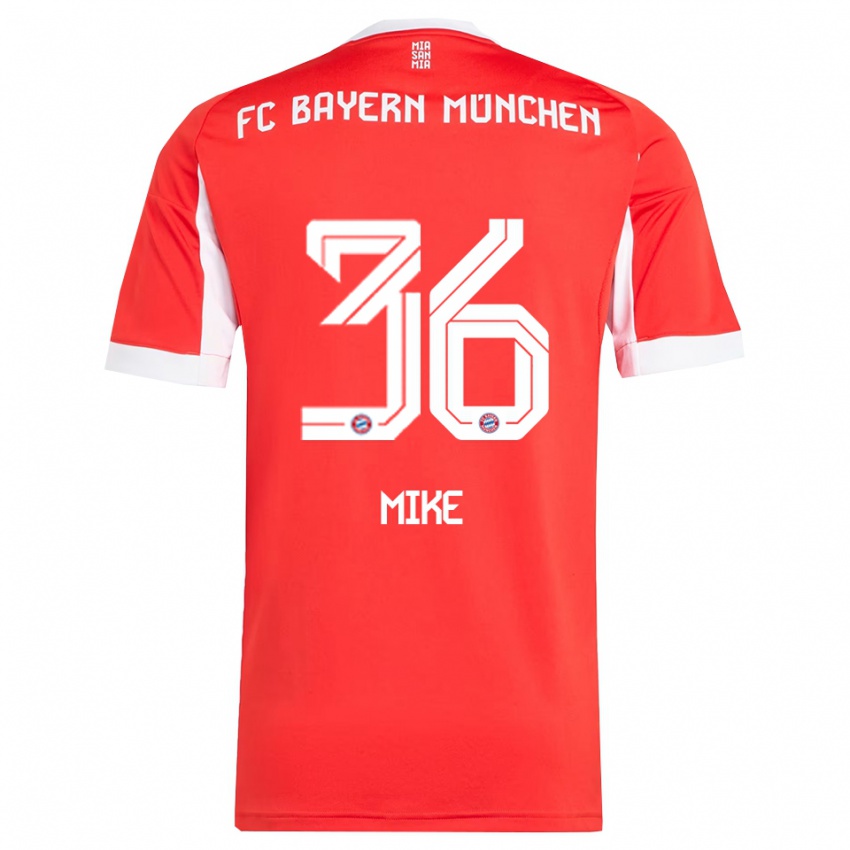 גברים Wisdom Mike #36 אדום לבן ג'רזי ביתית 2025/26 חולצה קצרה