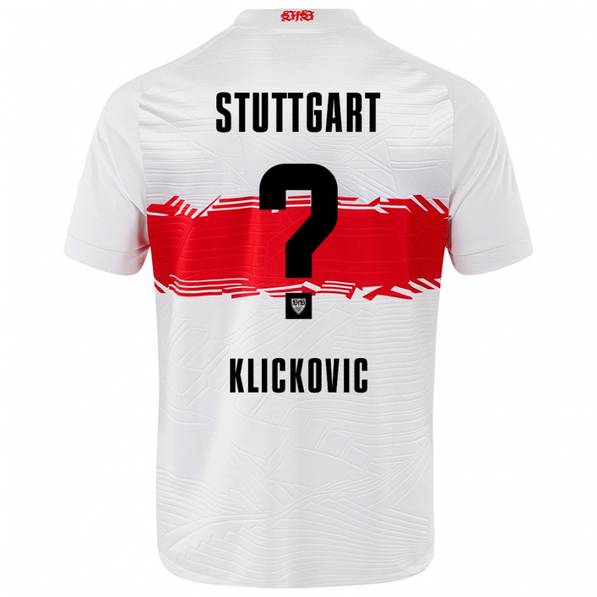 גברים מקסים קליצ'קוביץ׳ #0 לבן אדום ג'רזי ביתית 2025/26 חולצה קצרה