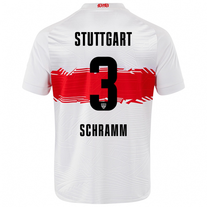 גברים Collin Schramm #3 לבן אדום ג'רזי ביתית 2025/26 חולצה קצרה