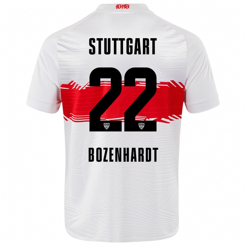 גברים Laura Bozenhardt #22 לבן אדום ג'רזי ביתית 2025/26 חולצה קצרה