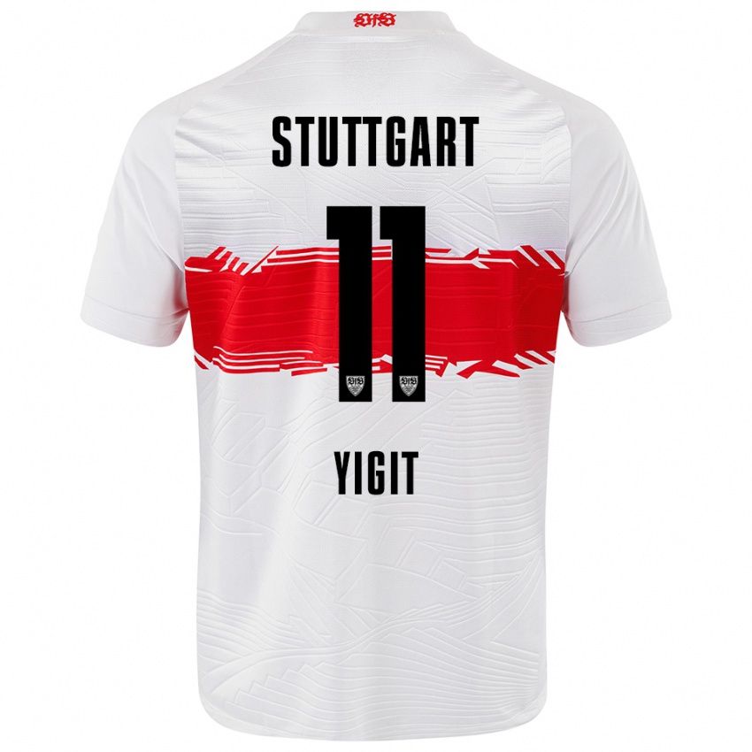 גברים Ertugrul Yigit #11 לבן אדום ג'רזי ביתית 2025/26 חולצה קצרה