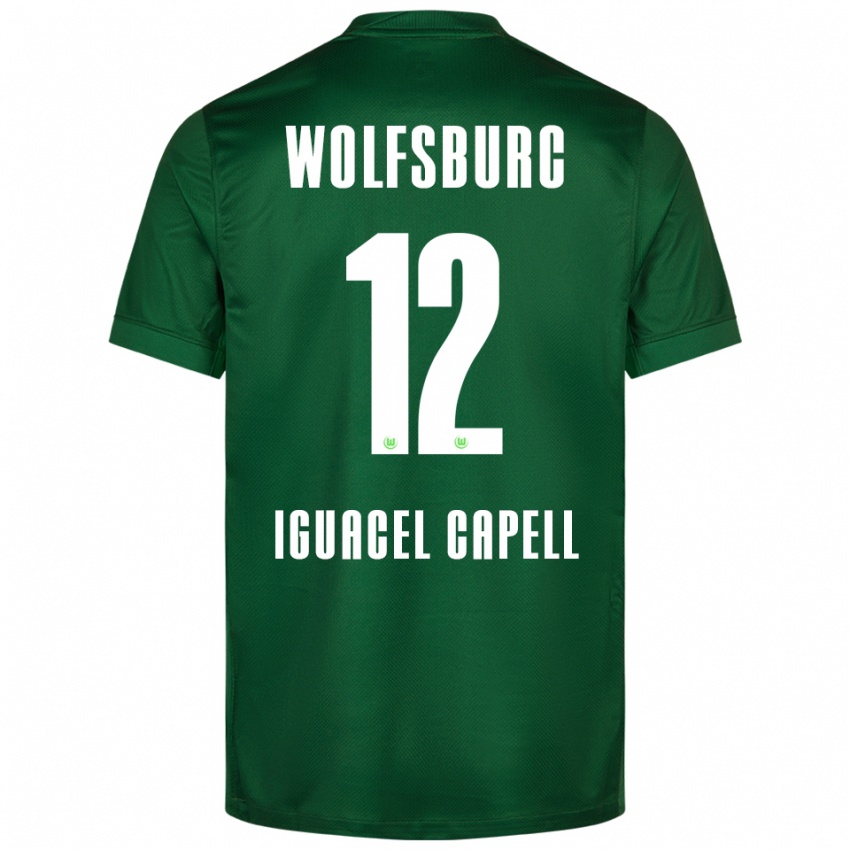גברים Diego Iguacel Capell #12 ירוק לבן ג'רזי ביתית 2025/26 חולצה קצרה