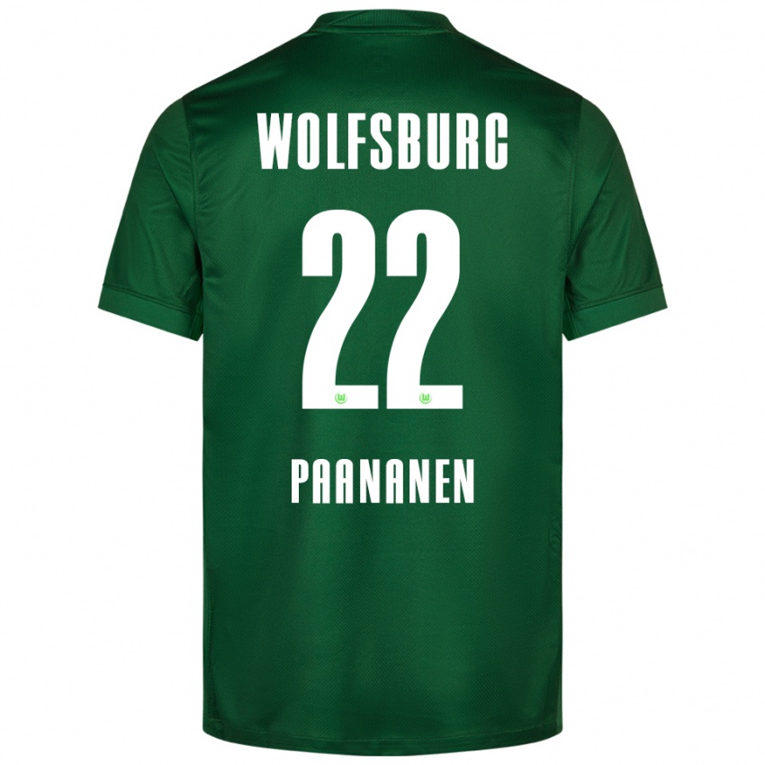 גברים Otto Paananen #22 ירוק לבן ג'רזי ביתית 2025/26 חולצה קצרה