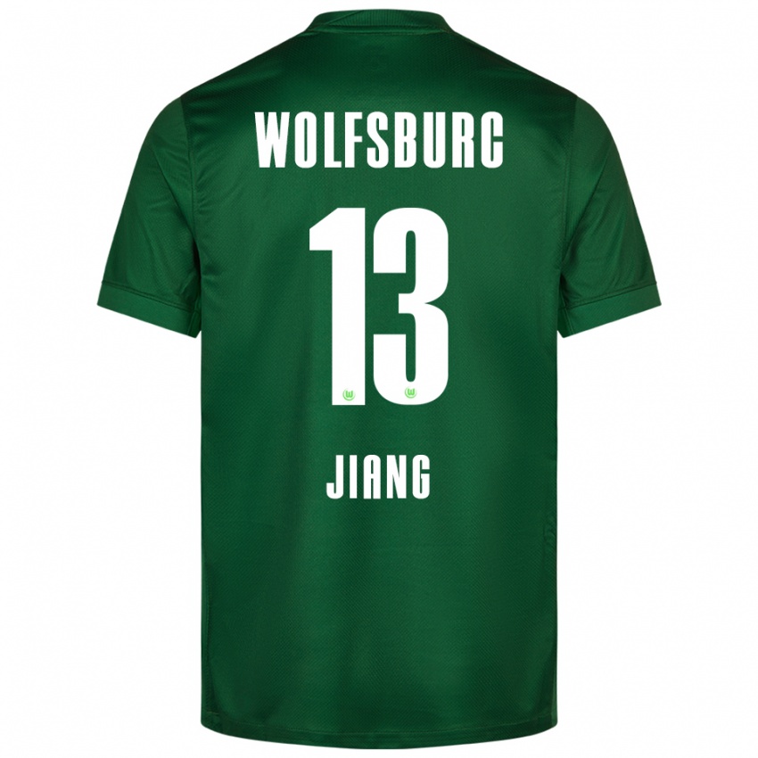 גברים Jingqi Jiang #13 ירוק לבן ג'רזי ביתית 2025/26 חולצה קצרה