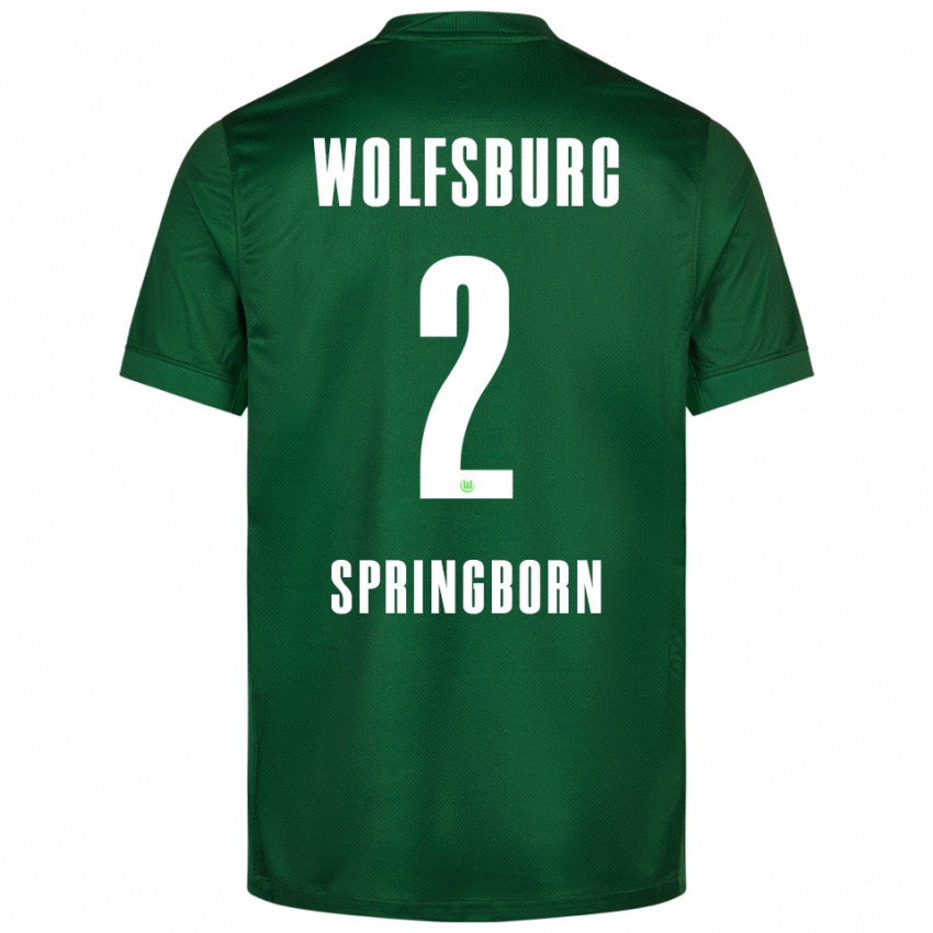 גברים Noah Springborn #2 ירוק לבן ג'רזי ביתית 2025/26 חולצה קצרה