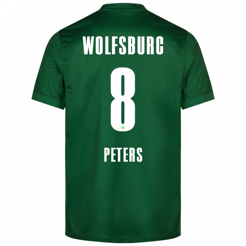 גברים Bent Peters #8 ירוק לבן ג'רזי ביתית 2025/26 חולצה קצרה