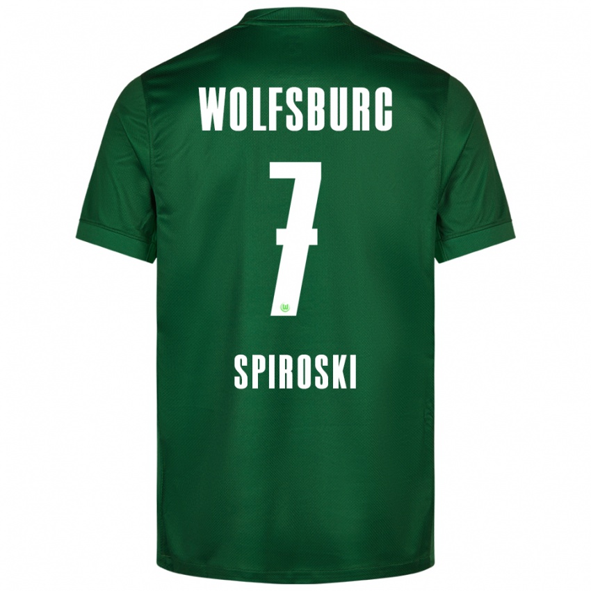 גברים Luka Spiroski #7 ירוק לבן ג'רזי ביתית 2025/26 חולצה קצרה