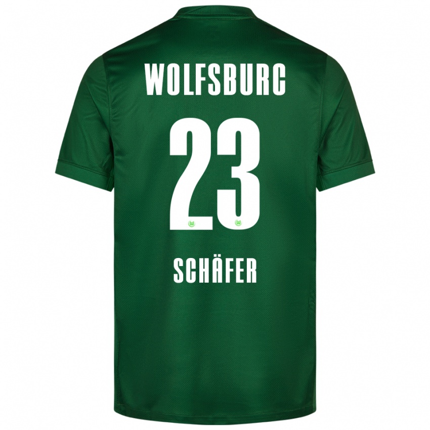 גברים Elia Schäfer #23 ירוק לבן ג'רזי ביתית 2025/26 חולצה קצרה