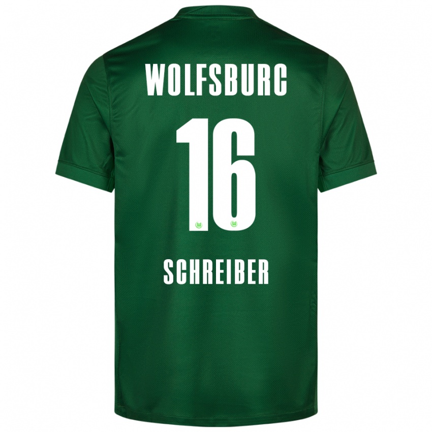 גברים Maximilian Schreiber #16 ירוק לבן ג'רזי ביתית 2025/26 חולצה קצרה