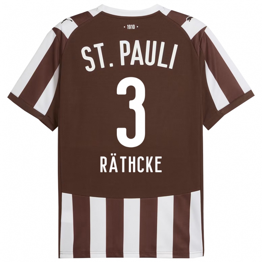 גברים Ole Räthcke #3 קפה לבן ג'רזי ביתית 2025/26 חולצה קצרה