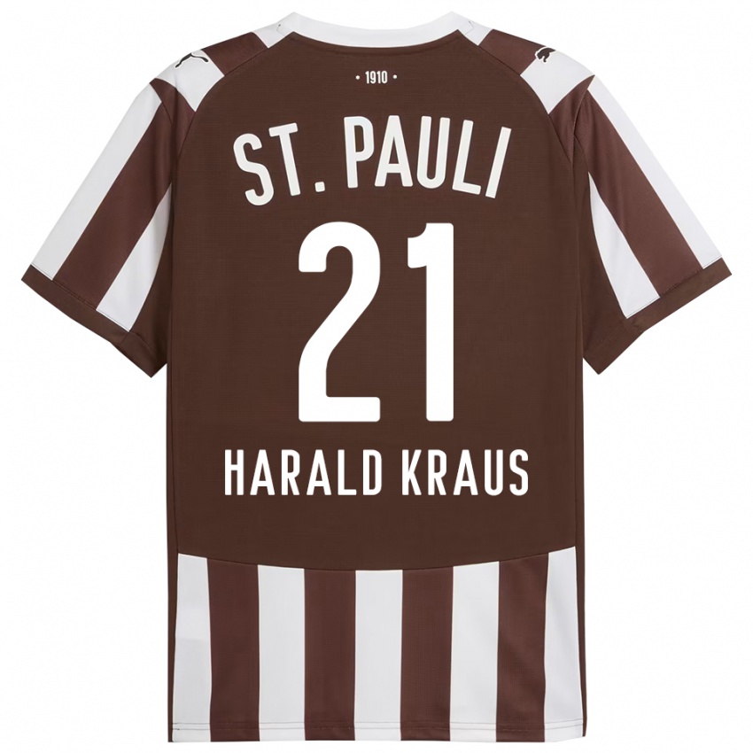 גברים Stefan Harald Kraus #21 קפה לבן ג'רזי ביתית 2025/26 חולצה קצרה