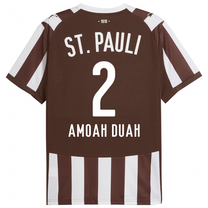 גברים Reuel Amoah Duah #2 קפה לבן ג'רזי ביתית 2025/26 חולצה קצרה