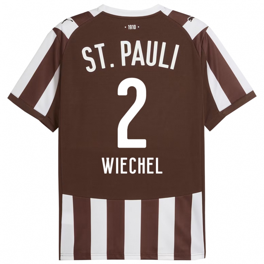 גברים Jan Wiechel #2 קפה לבן ג'רזי ביתית 2025/26 חולצה קצרה