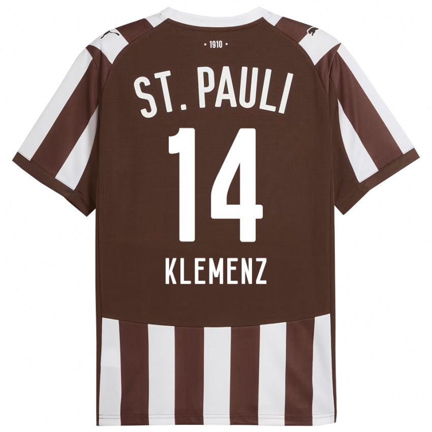 גברים Julian Klemenz #14 קפה לבן ג'רזי ביתית 2025/26 חולצה קצרה