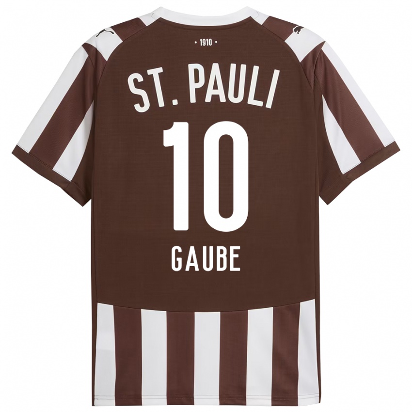 גברים Bastian Gaube #10 קפה לבן ג'רזי ביתית 2025/26 חולצה קצרה