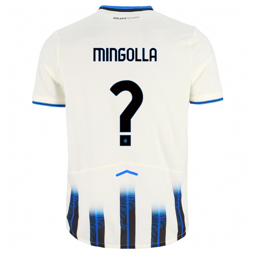 גברים Simone Mingolla #0 לבן כחול הרחק ג'רזי 2025/26 חולצה קצרה