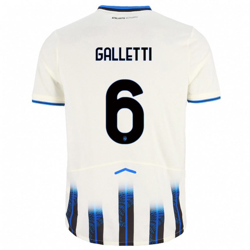 גברים Elia Galletti #6 לבן כחול הרחק ג'רזי 2025/26 חולצה קצרה