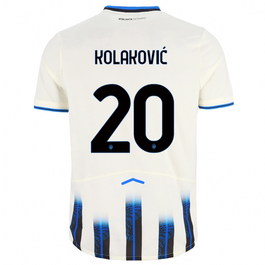 גברים Vinko Kolaković #20 לבן כחול הרחק ג'רזי 2025/26 חולצה קצרה