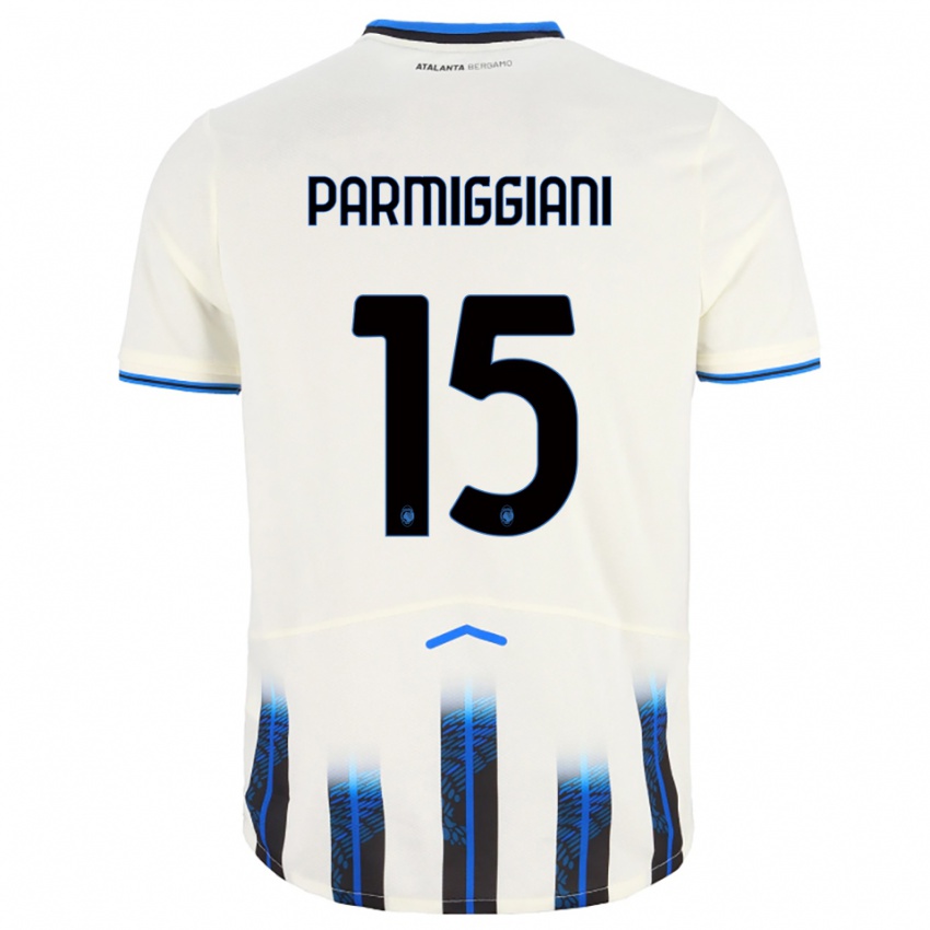 גברים פייטרו פרמיגיאני #15 לבן כחול הרחק ג'רזי 2025/26 חולצה קצרה