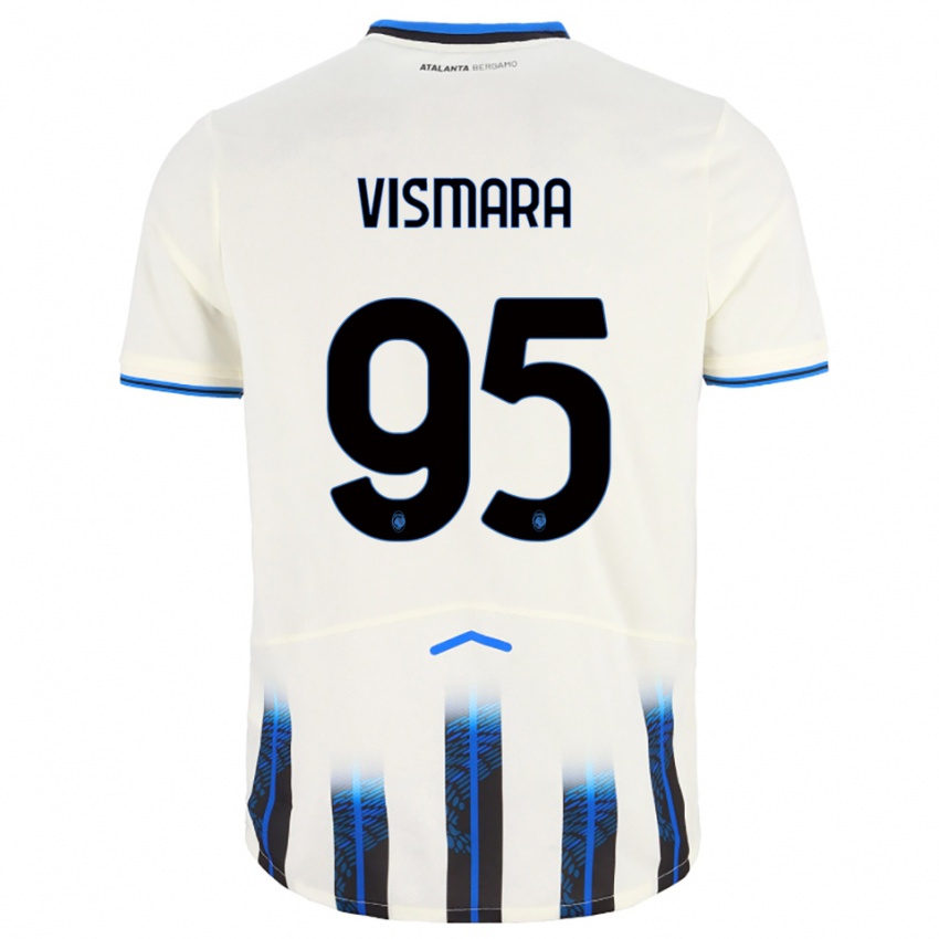גברים Paolo Vismara #95 לבן כחול הרחק ג'רזי 2025/26 חולצה קצרה