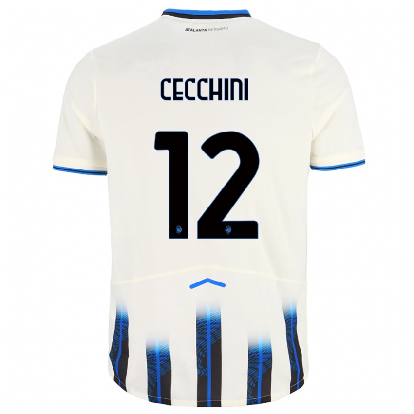 גברים פיליפו צ׳קיני #12 לבן כחול הרחק ג'רזי 2025/26 חולצה קצרה