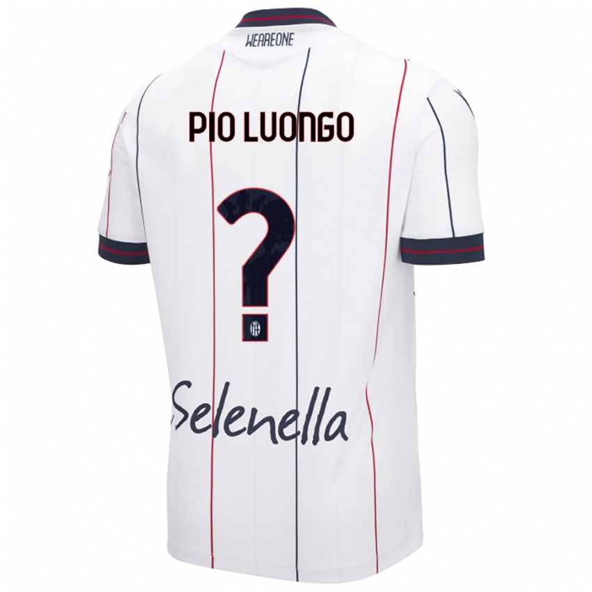 גברים Francesco Pio Luongo #0 לבן כחול מלכותי הרחק ג'רזי 2025/26 חולצה קצרה