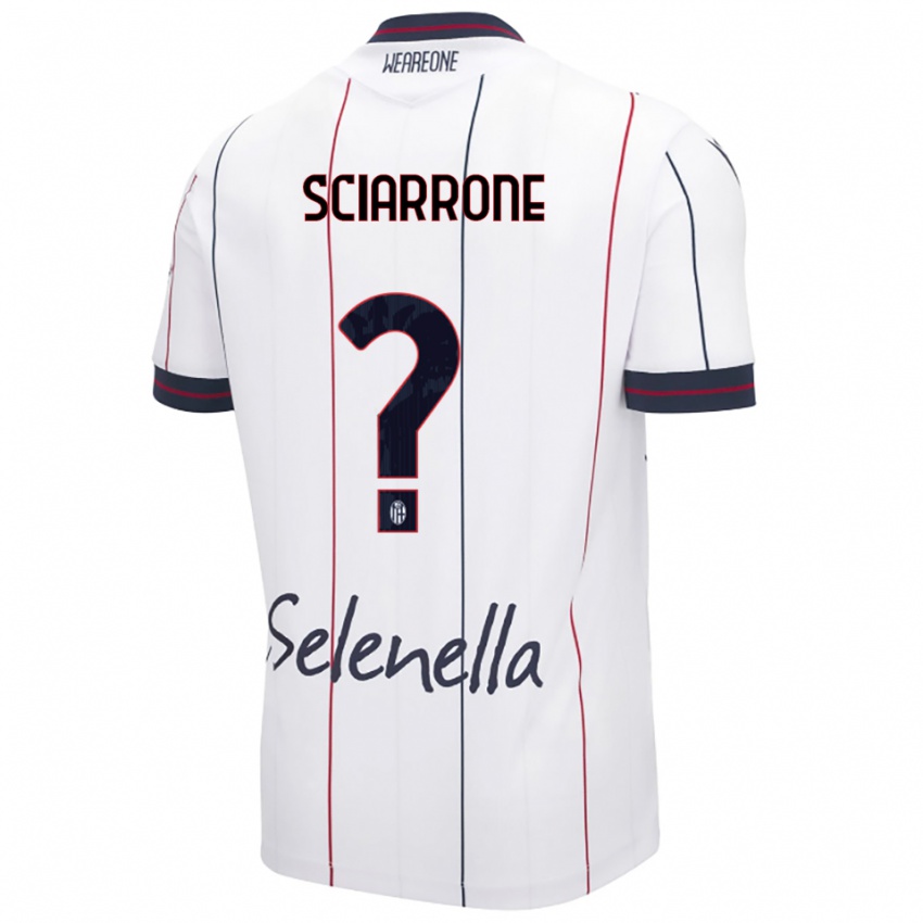 גברים Beatrice Sciarrone #0 לבן כחול מלכותי הרחק ג'רזי 2025/26 חולצה קצרה