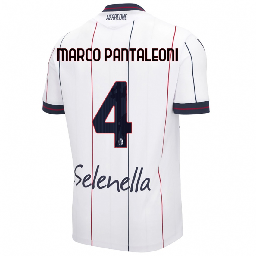 גברים ז׳יאן מרקו פנטלאוני #4 לבן כחול מלכותי הרחק ג'רזי 2025/26 חולצה קצרה