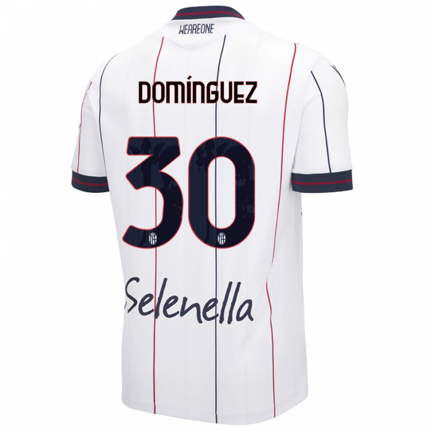 גברים בנחמין דומינגס #30 לבן כחול מלכותי הרחק ג'רזי 2025/26 חולצה קצרה